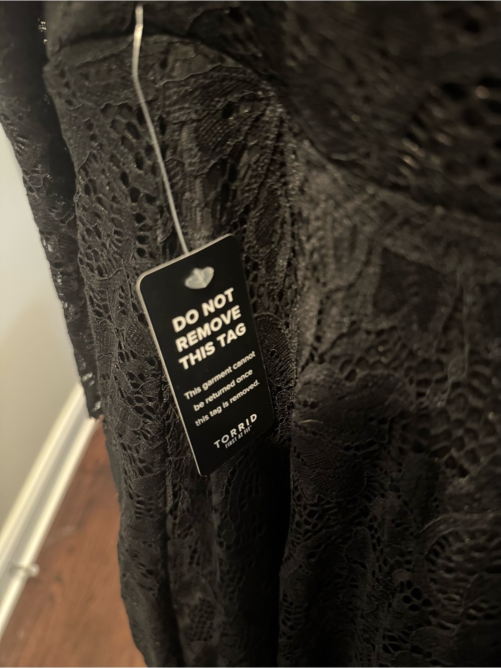 NWT Torrid Black Lace Skater Dress 3/4 Sleeve Size 18 - Picture 7 of 12